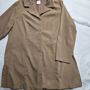 Vintage 90s Tan Career Blazer Jacket Size 20